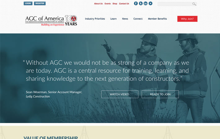 AGC Website Campaign Landing Page Screenshot