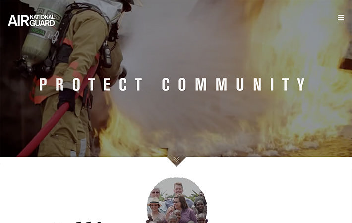 Air National Guard Website Homepage Screenshot