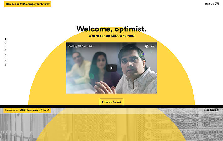 Calling All Optimists Website Homepage Screenshot