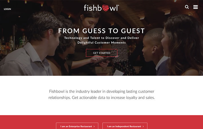 Fishbowl Website Homepage Screenshot